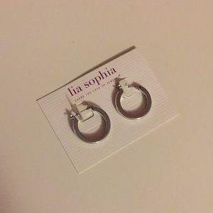 Lia Sophia silver hoop earrings